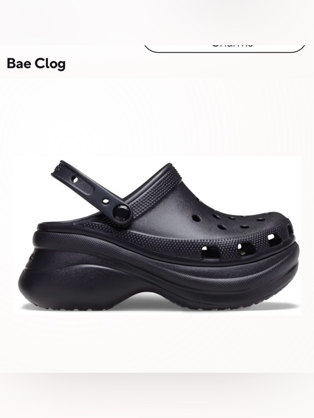 CROCS Black Classic Clogs with Pink & Clear Jewel Accents